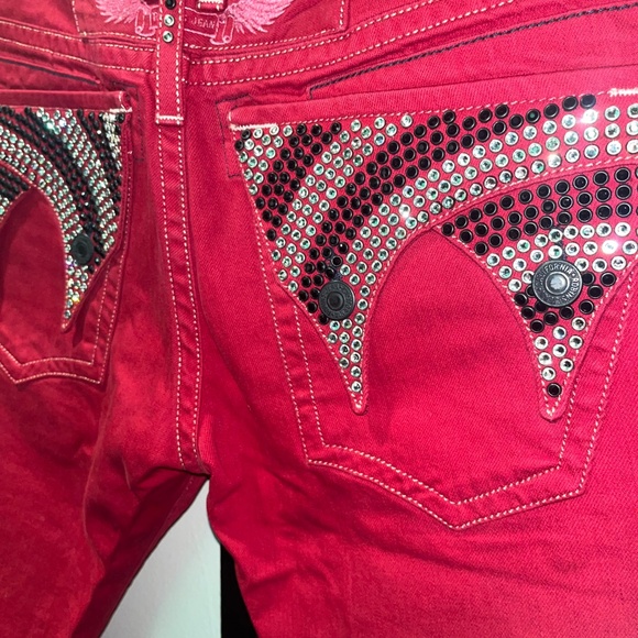 Robins Jeans white and black bedazzled - Picture 6 of 10